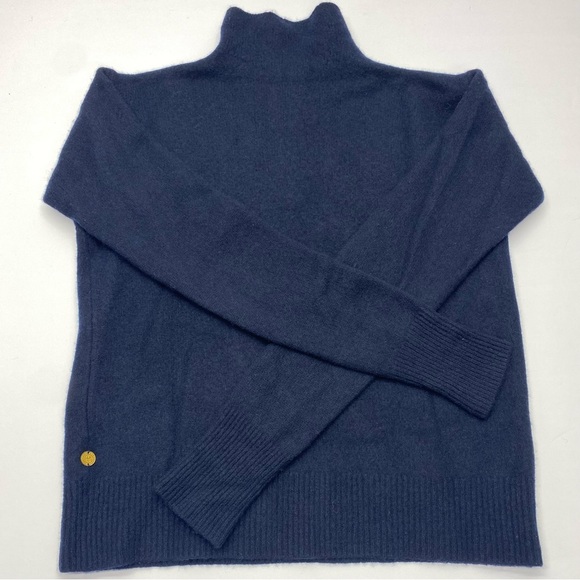 Scotch & Soda Women’s Navy Wool/Cashmere Mock Neck Sweater S LUXURIOUS - Picture 2 of 13